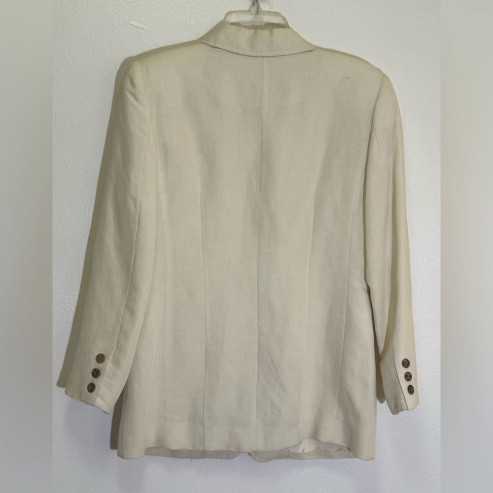 81st & Park - Vintage Ivory Linen Blend Blazer - size S - Picture 2 of 9